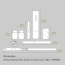 Kit Acessórios para Vinho de Aço Inoxidável e ABS Avera