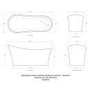 Kit Banheira de Imersão Acrílico 165 cm Azurita e Misturador de Piso Monocomando - Branco e Prata Cromado