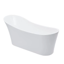 Kit Banheira de Imersão Acrílico 165 cm Azurita e Misturador de Piso Monocomando - Branco e Preto