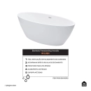 Kit Banheira de Imersão Acrílico 170 cm Rubi e Misturador de Piso Monocomando - Branco e Dourado Rose