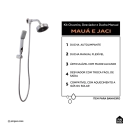 Kit Chuveiro Autolimpante Redondo de Parede Mauá com Desviador Mundaú e Ducha Manual Jaci Pingoo.casa - Prata