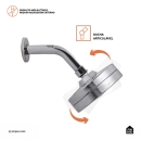 Kit Chuveiro Autolimpante Redondo de Parede Mauá com Desviador Mundaú e Ducha Manual Piraju Pingoo.casa - Prata