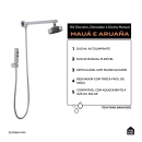Kit Chuveiro Autolimpante Redondo de Parede Longo Mauá com Desviador Mundaú e Ducha Manual Aruanã Pingoo.casa - Prata