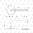 Kit Chuveiro Redondo Curuá 20cm com Desviador Mundaú e Ducha Manual Piraju Pingoo.casa - Dourado Rose