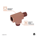 Kit Chuveiro Redondo Curuá 30cm com Desviador Mundaú e Ducha Manual Piraju Pingoo.casa -  Dourado Rose