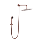 Kit Chuveiro Redondo Curuá 30cm com Desviador Mundaú e Ducha Manual Piraju Pingoo.casa -  Dourado Rose