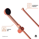 Kit Chuveiro Redondo Curuá 30cm com Desviador Mundaú e Ducha Manual Piraju Pingoo.casa -  Dourado Rose