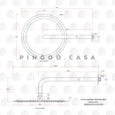 Kit Chuveiro Redondo Curuá 30cm com Desviador Mundaú e Ducha Manual Piraju Pingoo.casa -  Dourado Rose