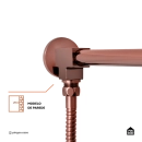 Kit Chuveiro Redondo Curuá 20cm com Desviador Mundaú e Ducha Manual Piraju Pingoo.casa - Dourado Rose