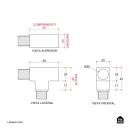 Kit Chuveiro Redondo Curuá 20cm com Desviador Mundaú e Ducha Manual Piraju Pingoo.casa - Dourado Rose