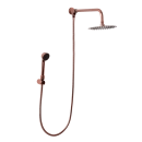 Kit Chuveiro Redondo Curuá 20cm com Desviador Mundaú e Ducha Manual Piraju Pingoo.casa - Dourado Rose