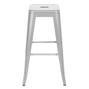 Kit com 2 Banquetas altas para bancada Iron Tolix 76 cm - Prata