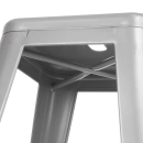 Kit com 2 Banquetas altas para bancada Iron Tolix 76 cm - Prata