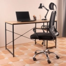 Kit com 2 Cadeiras altas Lyon com rodízios para escritório - Preta
