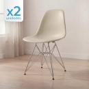 Kit com 2 Cadeiras de jantar Charles Eames Eiffel DKR em Polipropileno - Nude