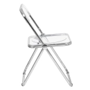 Kit com 2 Cadeiras de jantar design dobrável cristal acrílico transparente Italia
