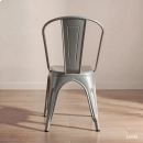 Kit com 2 Cadeiras de jantar Iron Tolix com design industrial - Prata