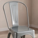 Kit com 2 Cadeiras de jantar Iron Tolix com design industrial - Prata