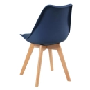 Kit com 2 Cadeiras de jantar Leda com assento estofado e design moderno - Amarelo