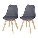 Kit com 2 Cadeiras de jantar Leda com assento estofado e design moderno - Fendi