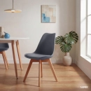 Kit com 2 Cadeiras de jantar Leda com assento estofado e design moderno - Fendi