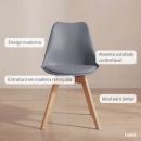 Kit com 2 Cadeiras de jantar Leda com assento estofado e design moderno - Fendi