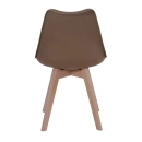 Kit com 2 Cadeiras de jantar Leda com assento estofado e design moderno - Nude