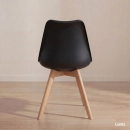 Kit com 2 Cadeiras de jantar Leda com assento estofado e design moderno - Preto