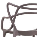 Kit com 2 Cadeiras Design Allegra Polipropileno Injetado Alta Densidade Empilhável Sala Cozinha Jantar Bar Jardim Varanda Fendi