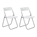 Kit com 2 Cadeiras dobráveis Fort para restaurante e espaços comerciais - Branco