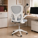 Kit com 2 Cadeiras escritório rodizio office Bytes - Cinza claro