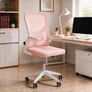 Kit com 2 Cadeiras escritório rodizio office Bytes - Rosa claro