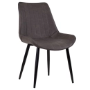 Kit com 2 Cadeiras estofadas Chicago com design industrial - Marrom Vintage