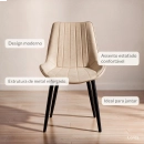 Kit com 2 Cadeiras estofadas Chicago com design industrial - Nude Vintage