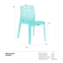 Kit com 2 Cadeiras Gruvyer com Design Contemporâneo Encosto e Assento Anatômico - Azul tiffany