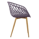 Kit com 4 Cadeiras Clarice Nest com Design Moderno para Cozinha e Sala de Jantar - Cinza névoa