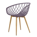 Kit com 4 Cadeiras Clarice Nest com Design Moderno para Cozinha e Sala de Jantar - Cinza névoa
