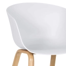 Kit com 4 Cadeiras de jantar Cassia com design moderno e assento confortável – Branco