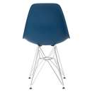 Kit com 4 Cadeiras de jantar Charles Eames Eiffel DKR em Polipropileno - Azul petróleo