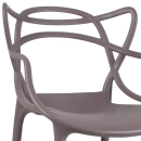 Kit com 4 Cadeiras Design Allegra Polipropileno Injetado Alta Densidade Empilhável Sala Cozinha Jantar Bar Jardim Varanda Fendi