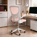 Kit com 4 Cadeiras escritório rodizio office Bytes - Rosa claro