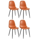 Kit com 4 Cadeiras estofadas Montana - Caramelo
