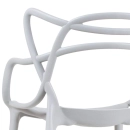 Kit com 4 Cadeiras Master Allegra Design Moderno em Polipropileno para Cozinha e Sala de Jantar - Cinza claro