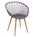 Kit com 6 Cadeiras Clarice Nest com Design Moderno para Cozinha e Sala de Jantar - Cinza névoa