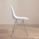 Kit com 6 Cadeiras de jantar Charles Eames Eiffel DKR em Polipropileno - Cinza claro