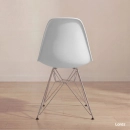 Kit com 6 Cadeiras de jantar Charles Eames Eiffel DKR em Polipropileno - Cinza claro