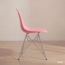 Kit com 6 Cadeiras de jantar Charles Eames Eiffel DKR em Polipropileno - Rosa claro