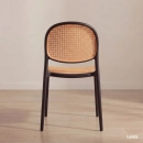 Kit com 6 Cadeiras de jantar Mumbai de telinha com design contemporâneo e assento anatômico – Preta