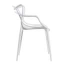 Kit com 6 Cadeiras Master Allegra Design Moderno em Polipropileno para Cozinha e Sala de Jantar - Branco