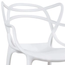 Kit com 6 Cadeiras Master Allegra Design Moderno em Polipropileno para Cozinha e Sala de Jantar - Branco